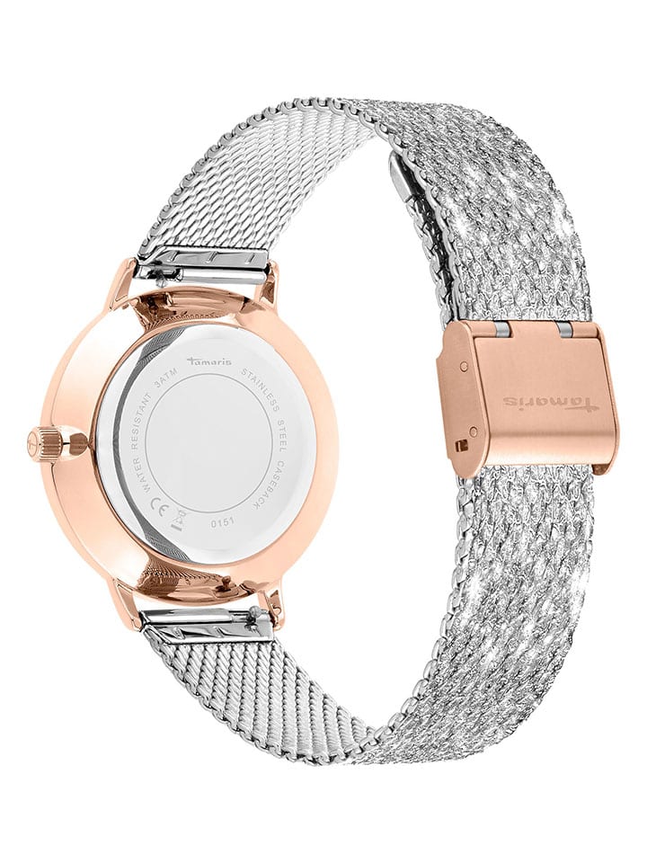 Tamaris Quarzuhr in Silber/ Roségold/ Weiß günstig kaufen onesize