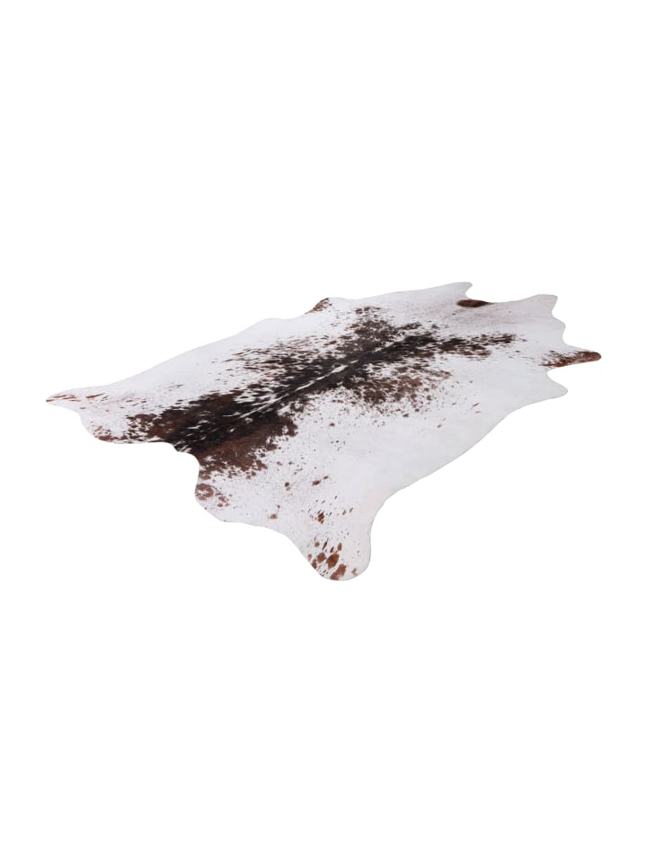 GMD Living Kunstfellteppich CANYON CITY Rind in Braun-Weiß günstig kaufen 155 x 190 cm