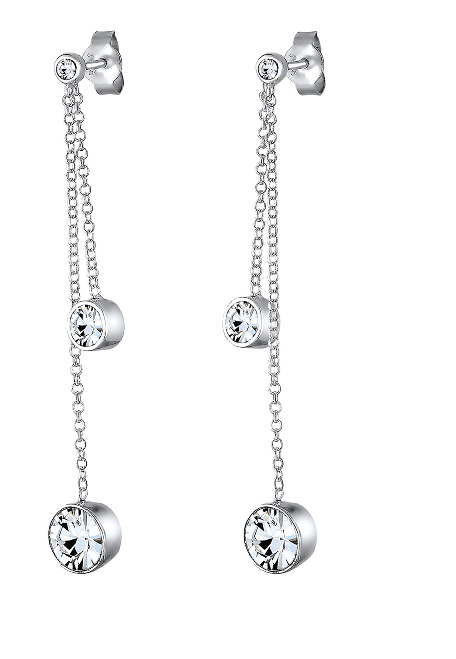 Eleganti orecchini pendenti da donna Elli in filigrana con cristalli in argento sterling 925