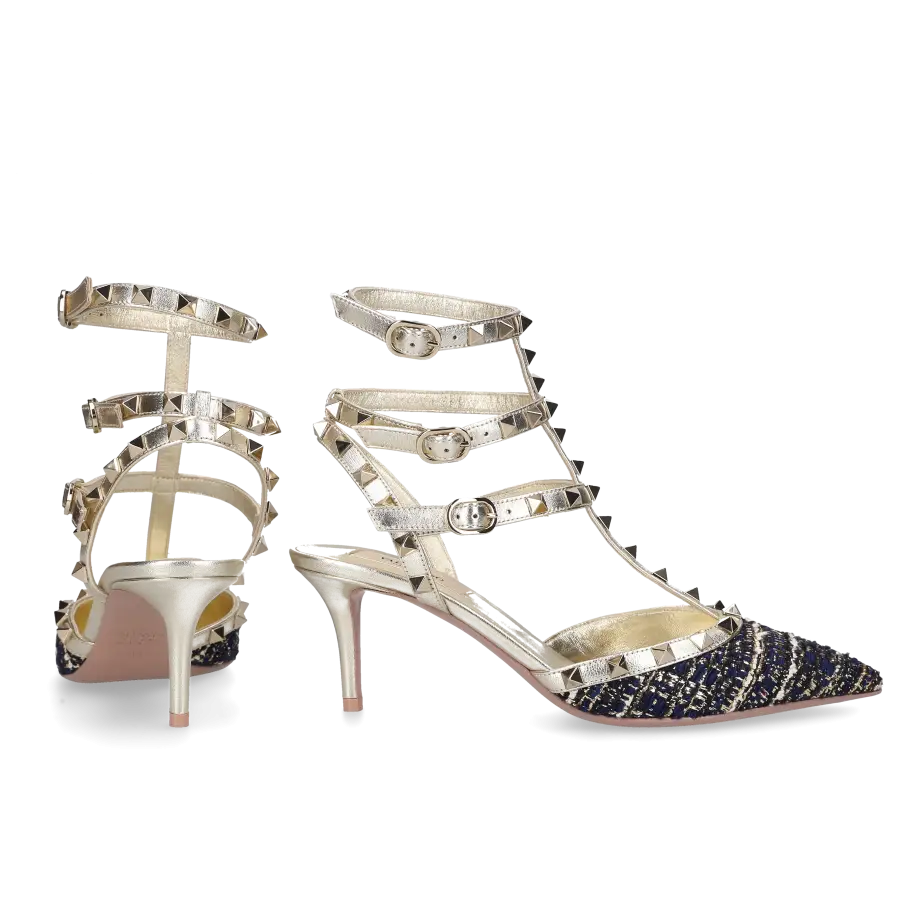 Valentino Garavani - Pumps ROCKSTUD Tweed - gold