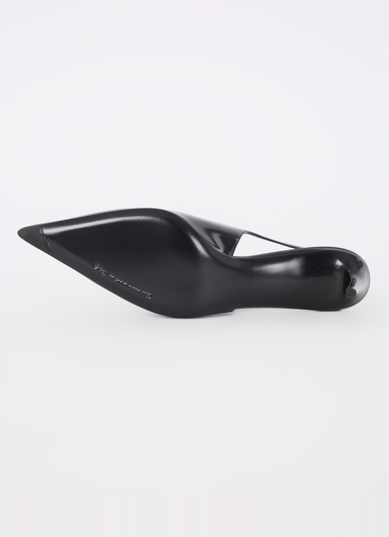 Dolce & Gabbanan vasikannahkainen slingback-laukku, jossa lakattu viimeistely ja logo
