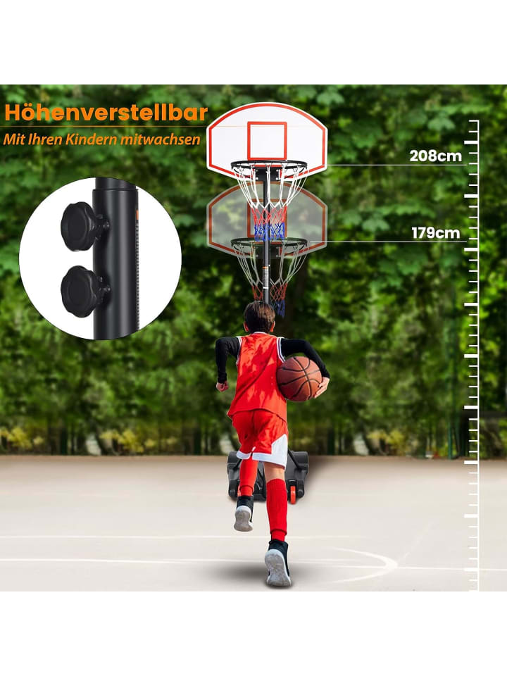 COSTWAY Basketballständer in Schwarz günstig kaufen 70 cm