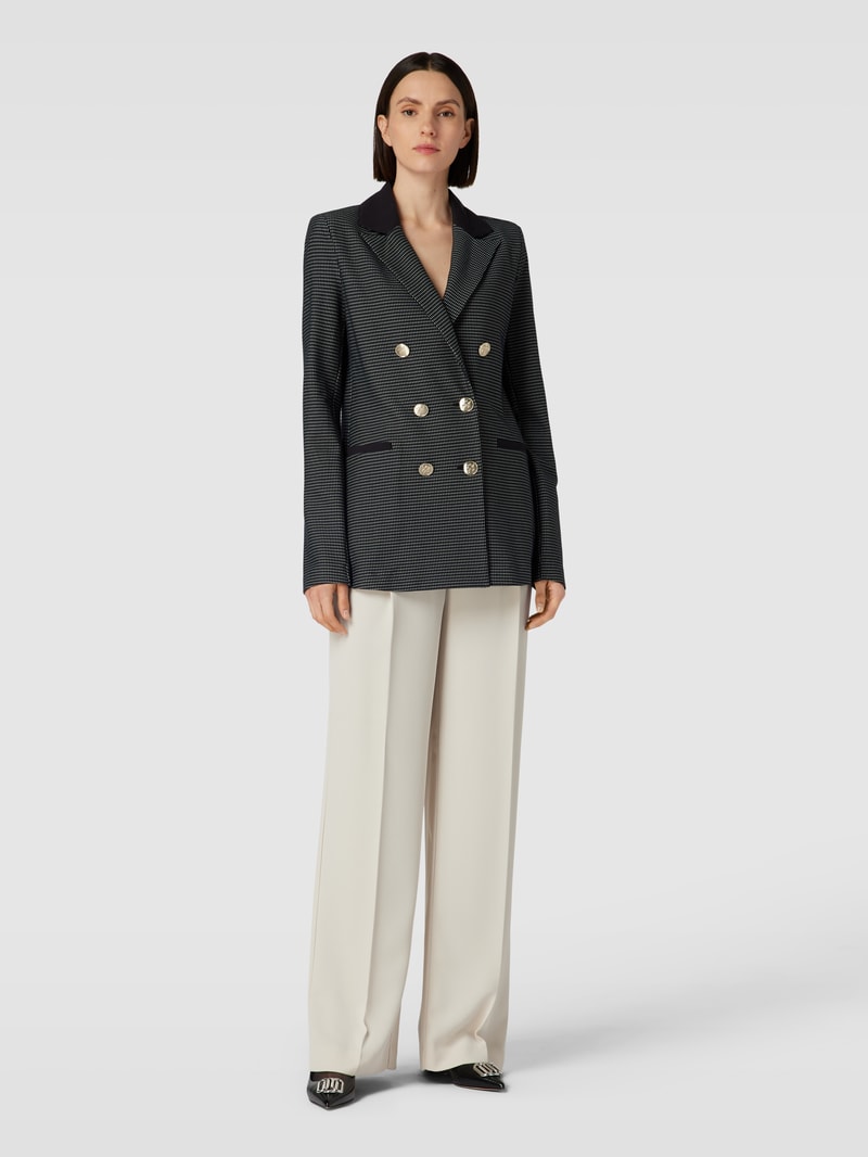 Blazer mit Allover-Muster in schwarz