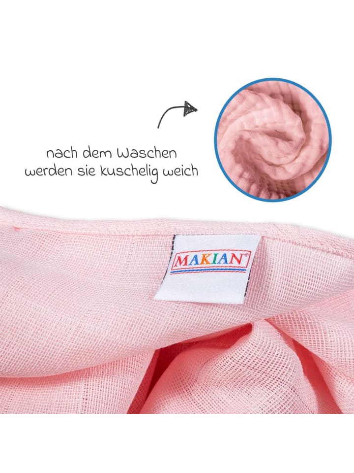 Makian Mullwindel / Mulltuch 8er Pack 80 x 80 cm - Orchidee in rosa,lila günstig kaufen onesize