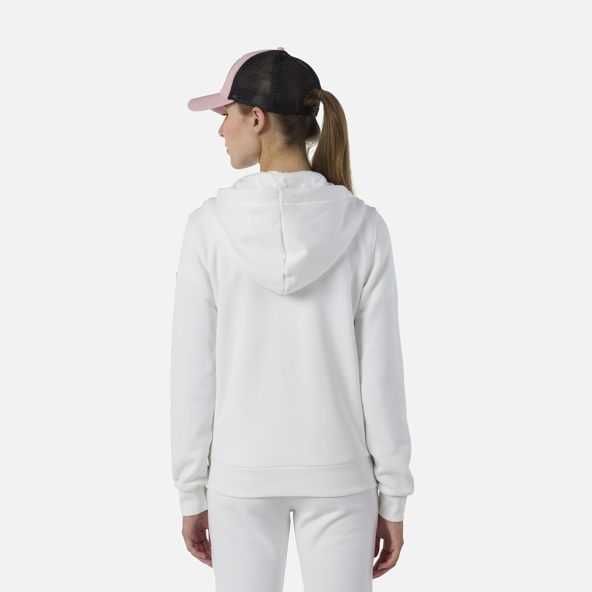 Sweat à capuche zippé molletonné Logo Femme