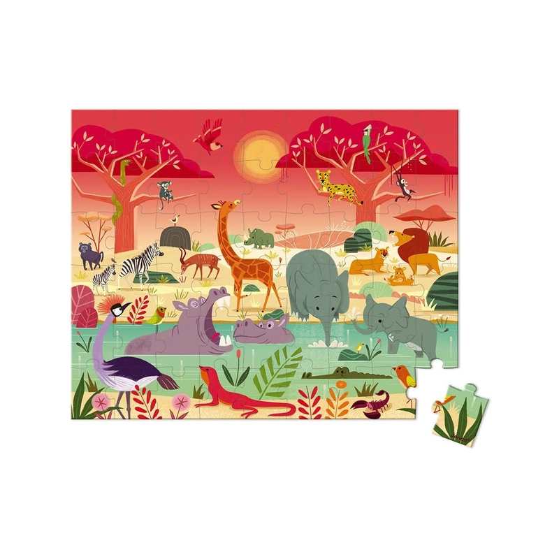 Puzzle la réserve animalière 54 pièces
