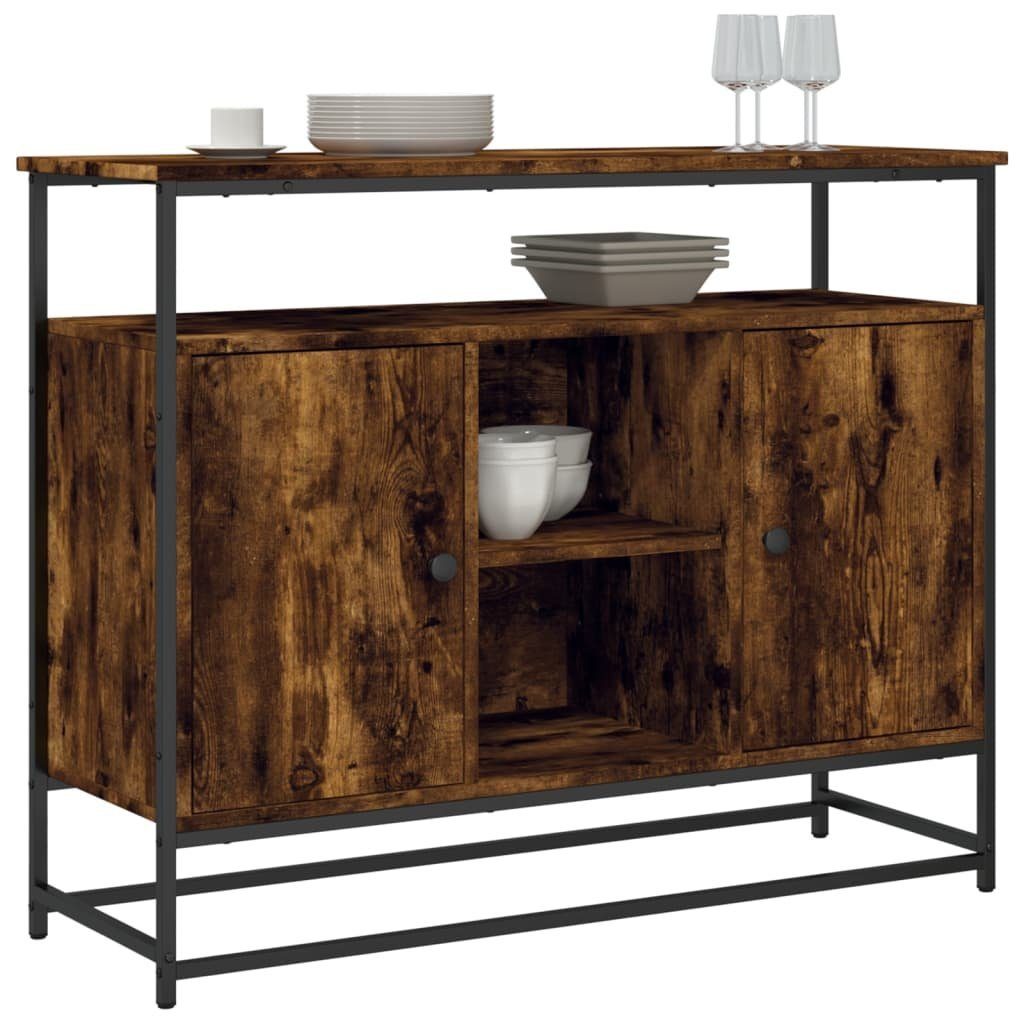 vidaXL Sideboard Sideboard Räuchereiche 100x35x80 cm Holzwerkstoff (1 St)