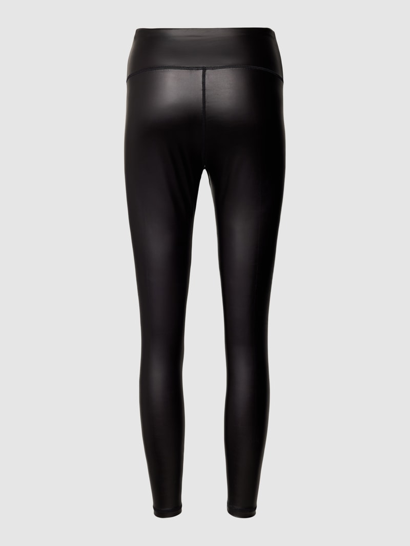 Leggings in Leder-Optik in schwarz