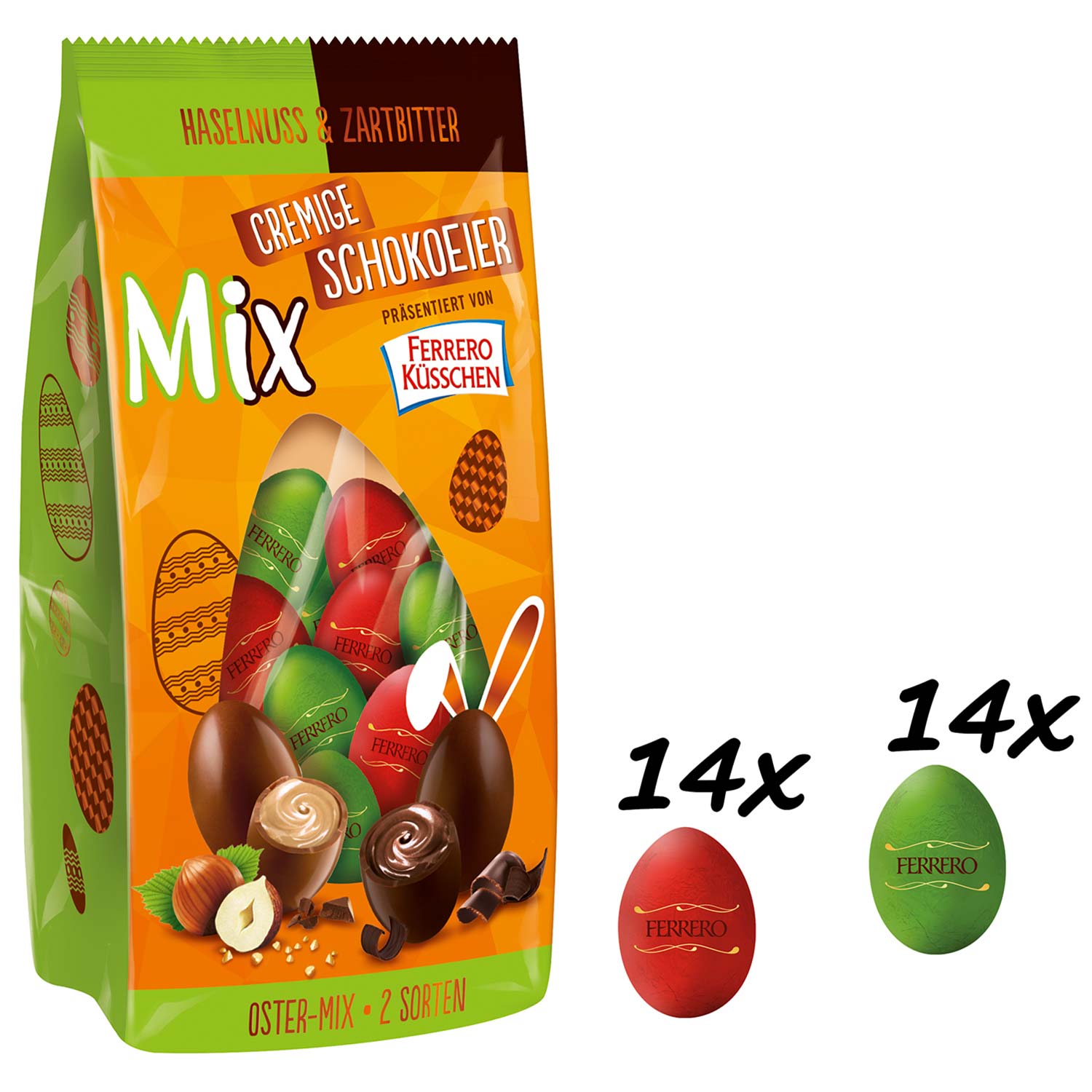 Ferrero Küsschen Cremige Schokoeier Mix 150g