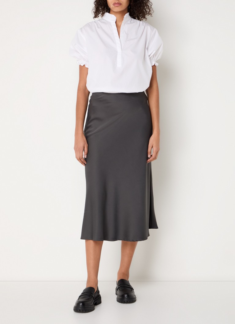 Selected Femme Lena satin midi skirt