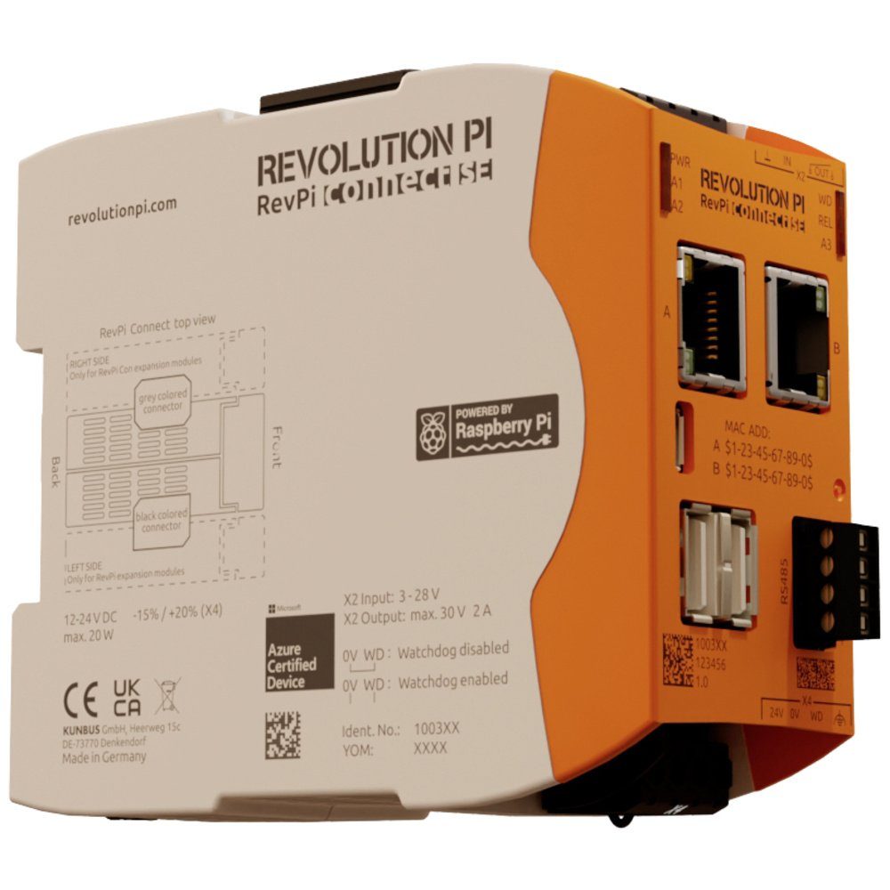 Kunbus Revolution Pi by Kunbus RevPi Connect SE 8 GB PR100368 SPS-Erweiterung Barebone-PC