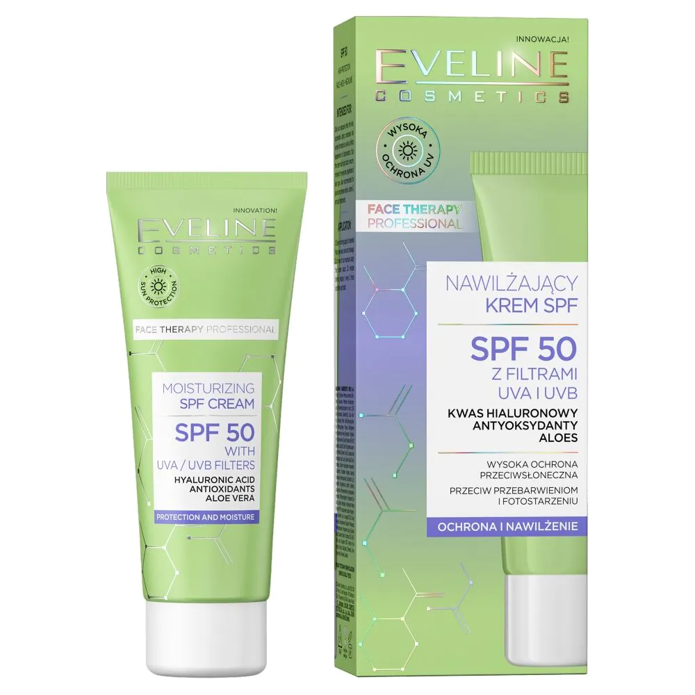 Eveline hidratantna krema za lice, vrat i dekolte SPF50