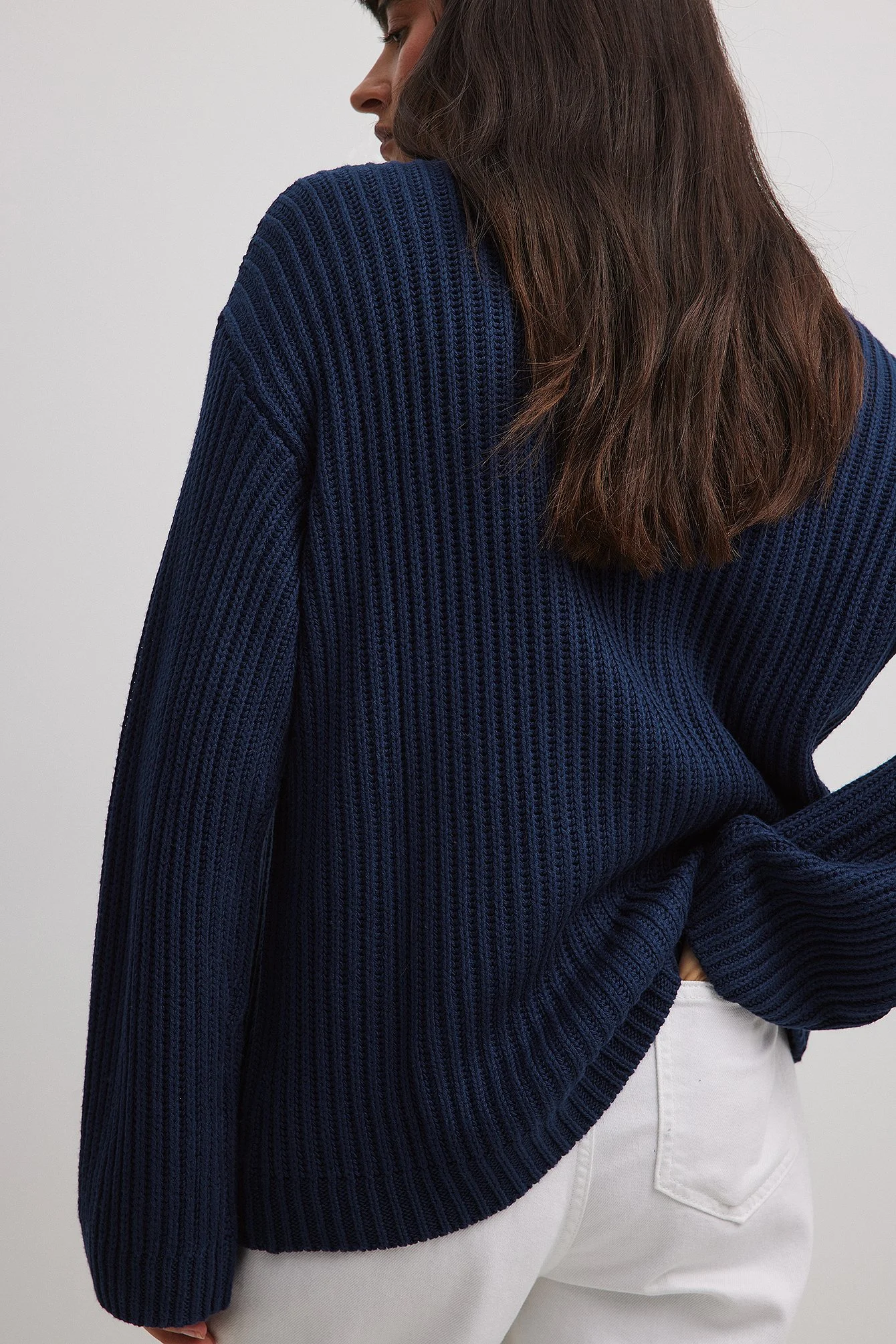 Reißverschluss vorne Strickpullover