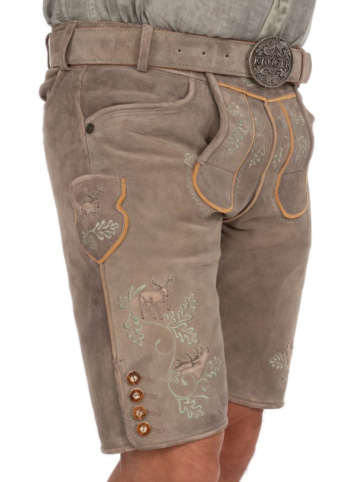 KRÜGER Lederhose 962467 in hellgrau günstig kaufen