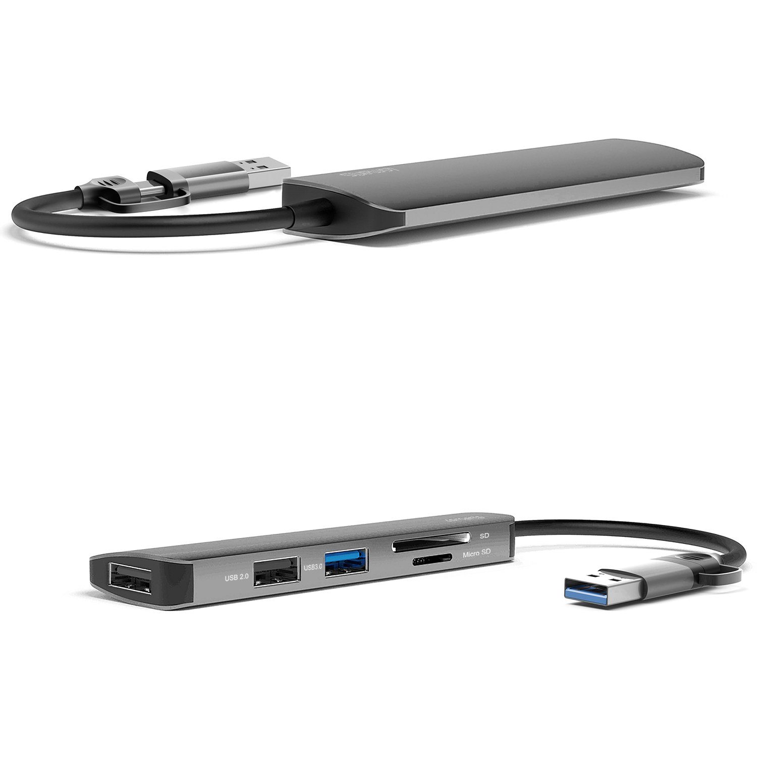 4smarts Laptop-Dockingstation 5 in1 Universal Mulitport USB Hub