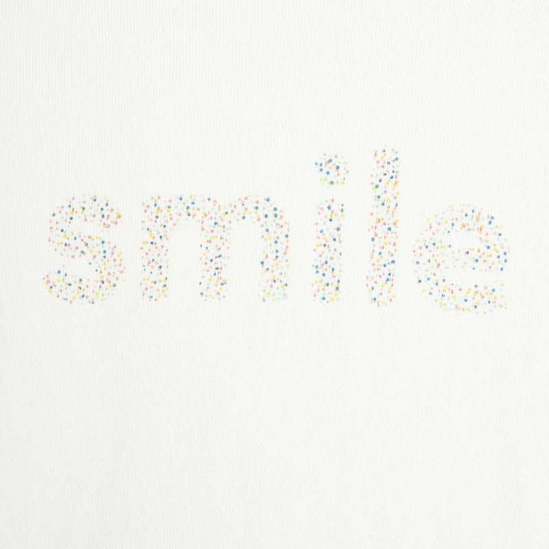 Sweat blanc CONFETTI pigments naturels mixte
