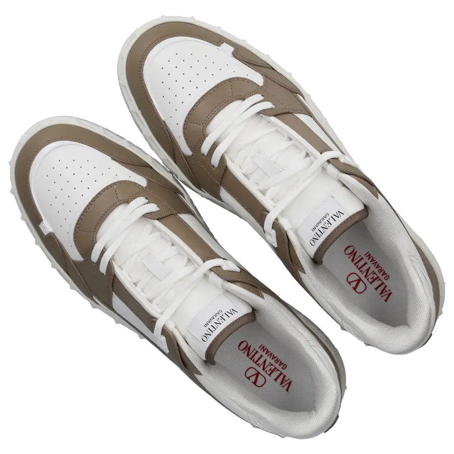 Valentino Garavani - Sneaker low FREEDOTS Kalbsleder - weiß
