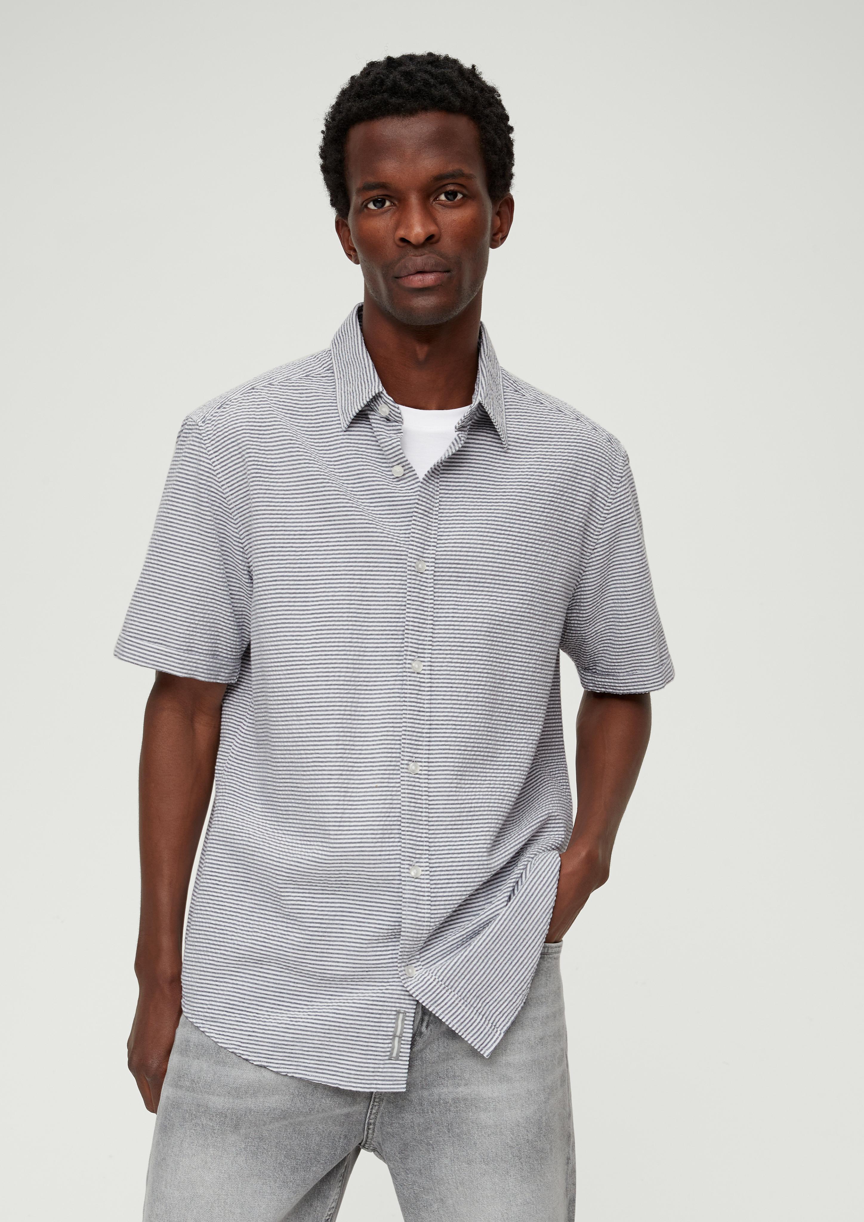 Regular: Kurzarmhemd im Streifendesign  2131012-59G4