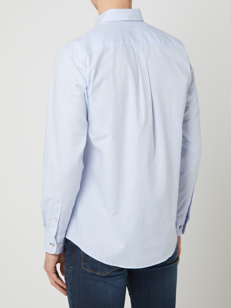Regular Fit Freizeithemd mit Streifenmuster Modell 'All Season' in bleu