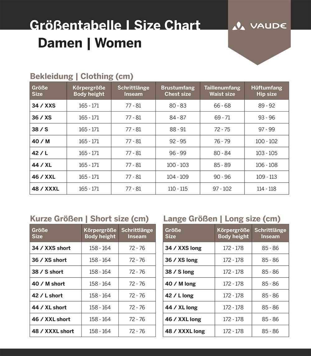Vaude Drop Pants II - Damen Regenhose - Langgröße kaufen | Bike-Discount