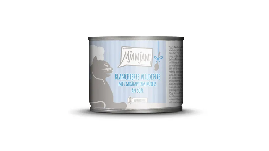 MjAMjAM Katzennassfutter blanchierte Wildente mit gedämpftem Kürbis an Soße 185 g