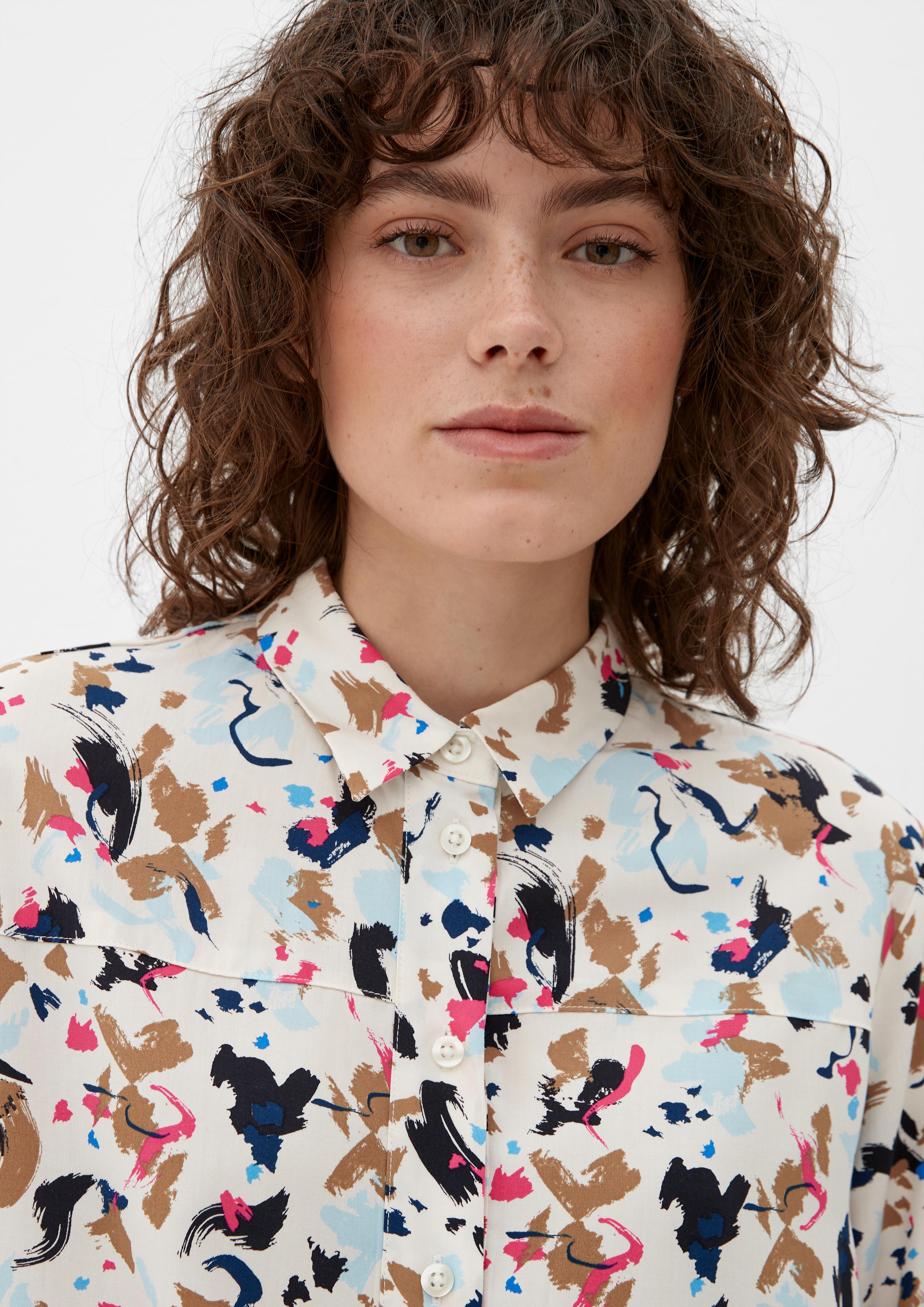 Viskosebluse mit Allover-Print  2124882-02A0