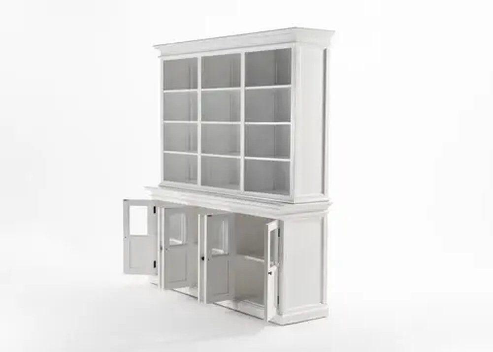 Novasolo Küchenbuffet Halifax Bücherschrank mit 6 Glastüren
