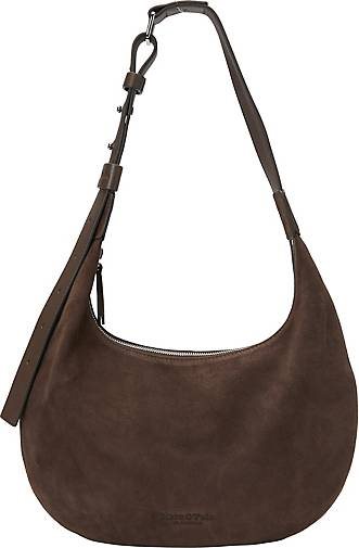 Marc O'Polo Flache Schultertasche small aus softem Velours-Rindleder