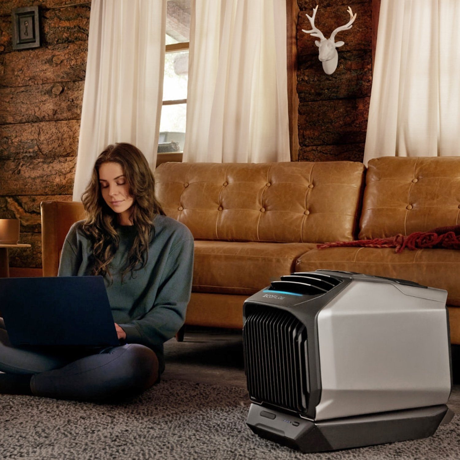 Ecoflow Wave 2 Klimaanlage Smart-Home-Station, mit zusätzlichem Zu- und Abluft Schlauch