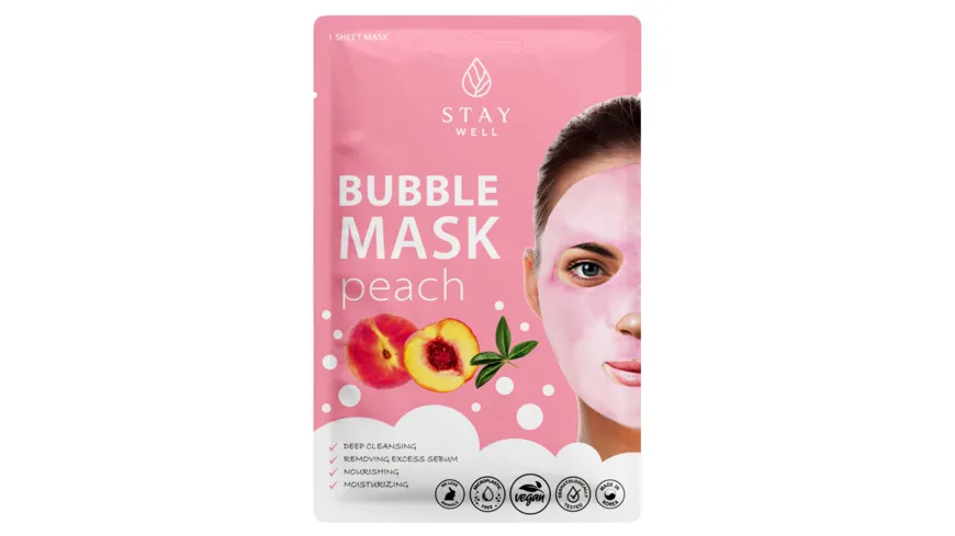 STAY Well Deep Cleansing Bubble Mask – PEACH 20 g