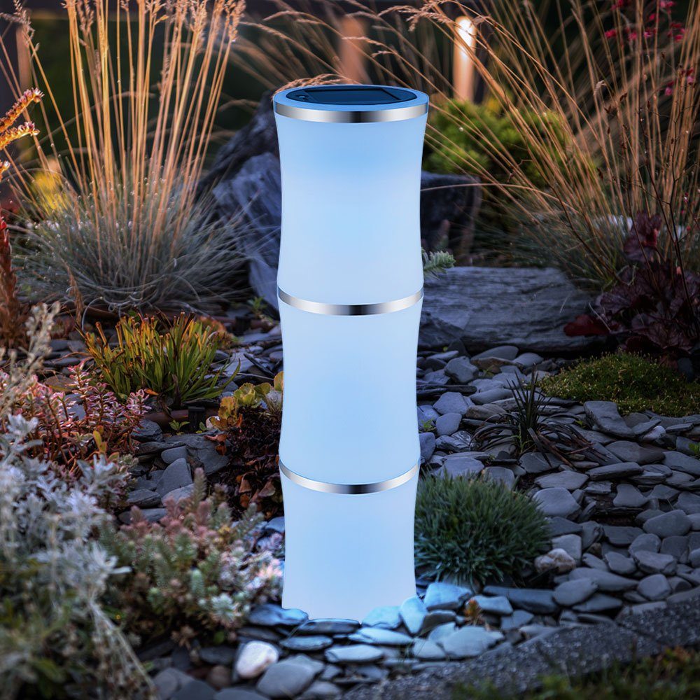 Globo LED Solarleuchte, LED-Leuchtmittel fest verbaut, Tageslichtweiß, LED Solarlampe Gartendeko Außenleuchte Erdspieß Gartenlampe
