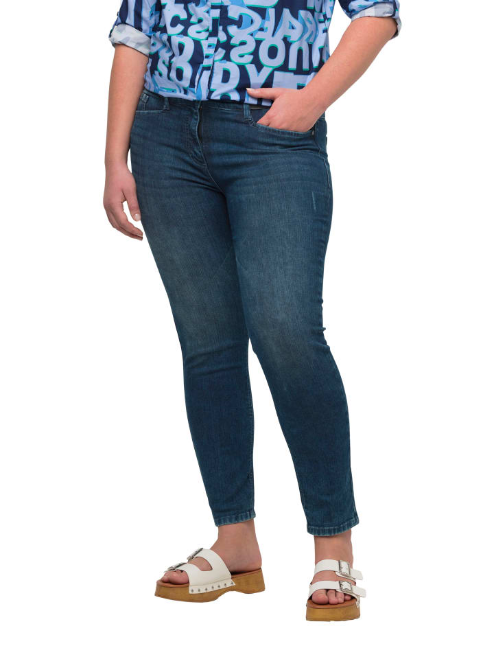 Ulla Popken Jeans in blue denim günstig kaufen