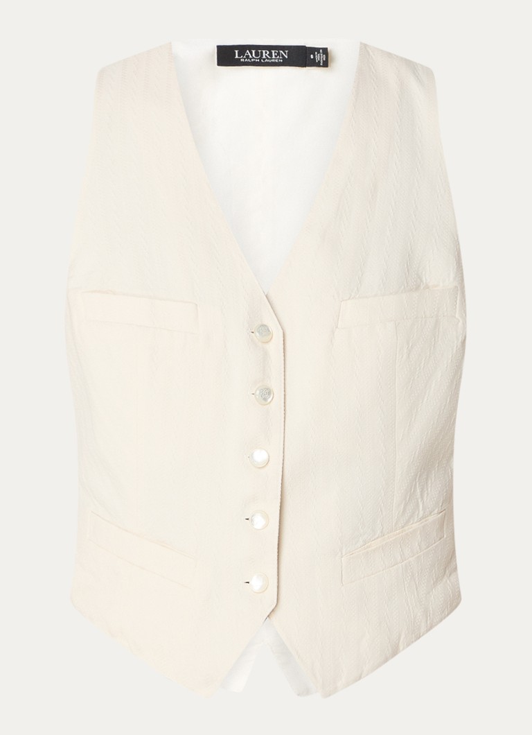 Ralph Lauren -liivi, jossa tekstuuria ja teretaskut