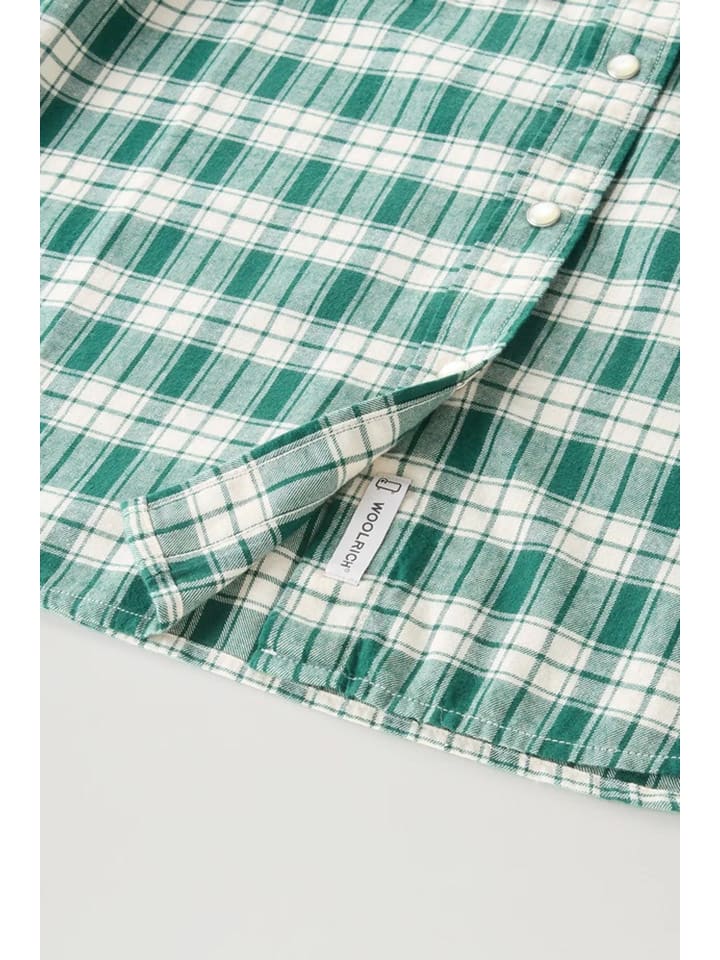 Woolrich Hemd in Grün/ Weiß günstig kaufen