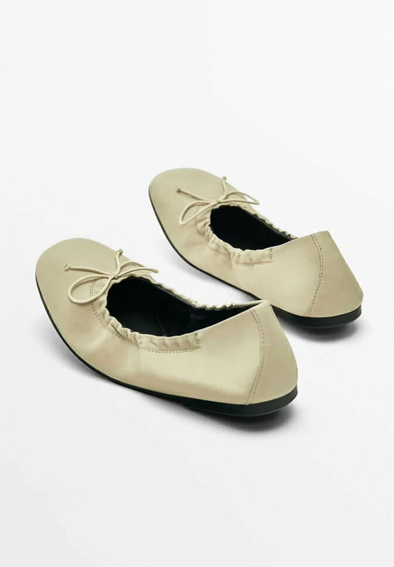 Massimo Dutti ZAPATOS PLANOS CON DETALLE FRUNCIDO - Bailarinas