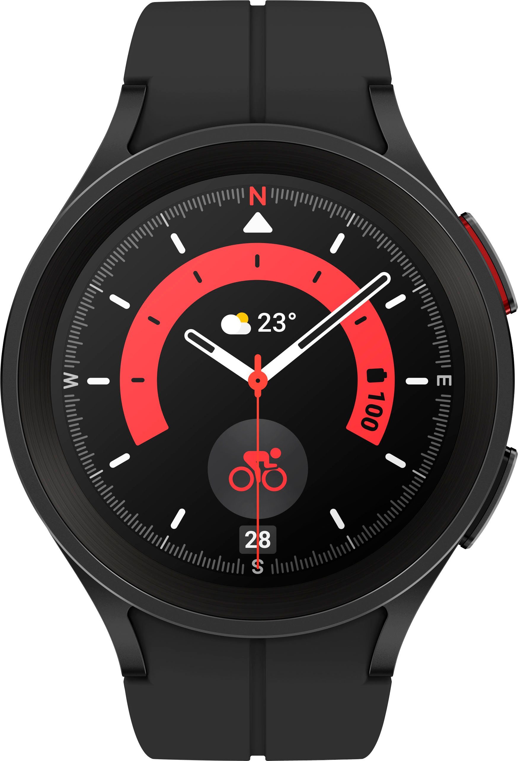 Samsung Galaxy Watch 5 Pro 45mm LTE Smartwatch (3,46 cm/1,4 Zoll, Wear OS by Samsung), Fitness Uhr, Fitness Tracker, Gesundheitsfunktionen