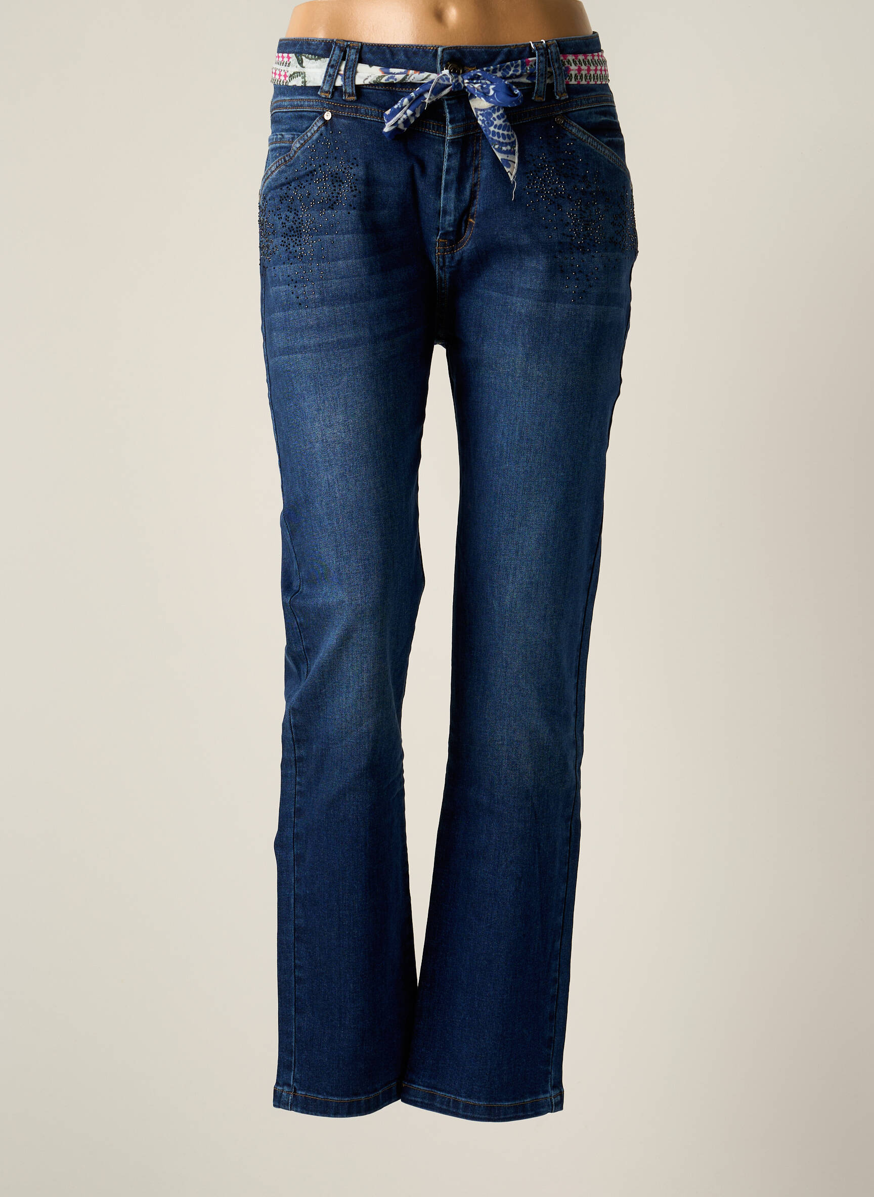 Fred Sabatier Jeans Coupe Droite Femme couleur bleu