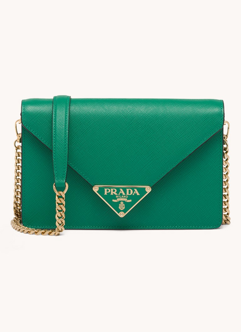 Prada ādas plecu soma ar noņemamu plecu siksnu