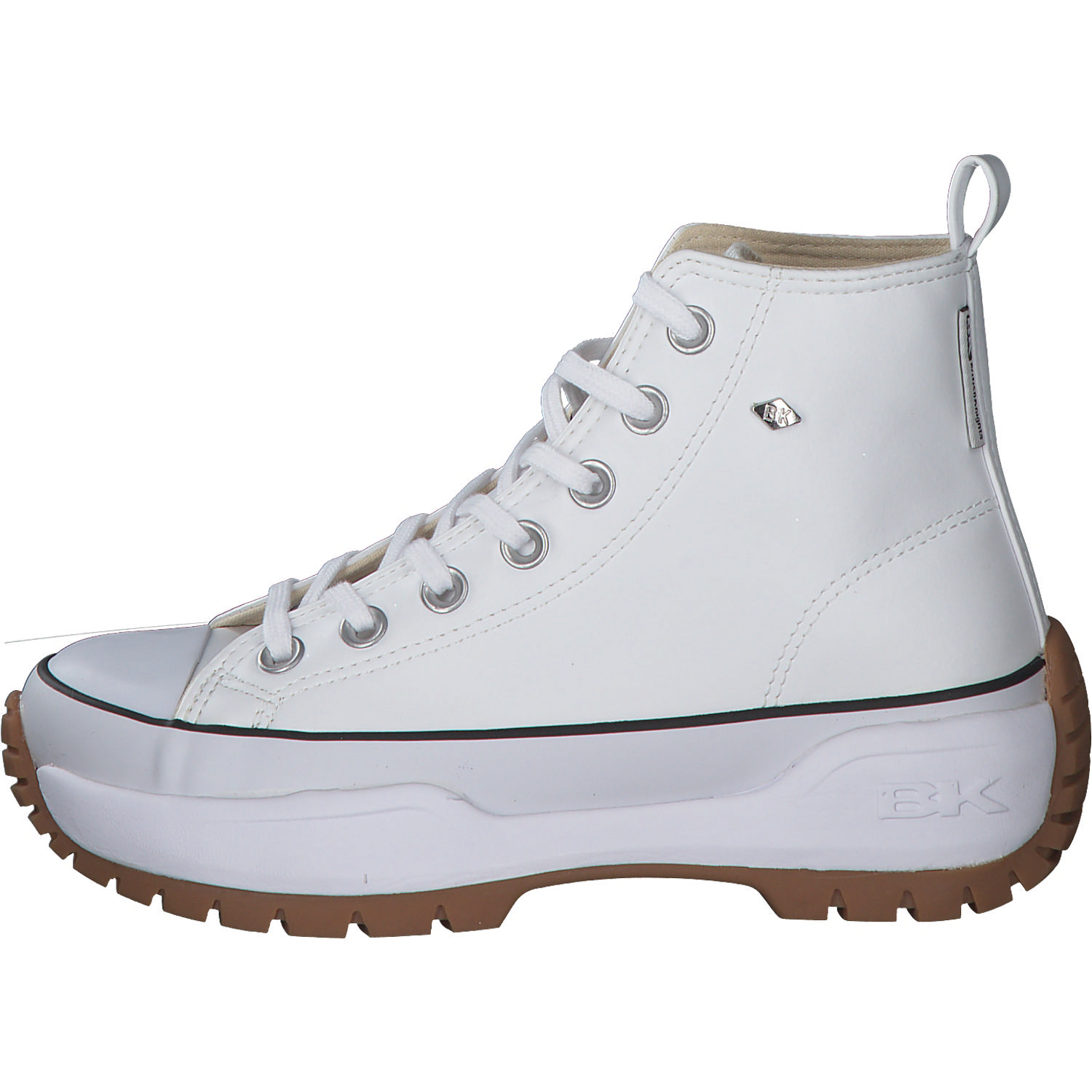 British Knights Kaya Mid Fly B49, Sneakers High, Damen, Weiß / Schwarz