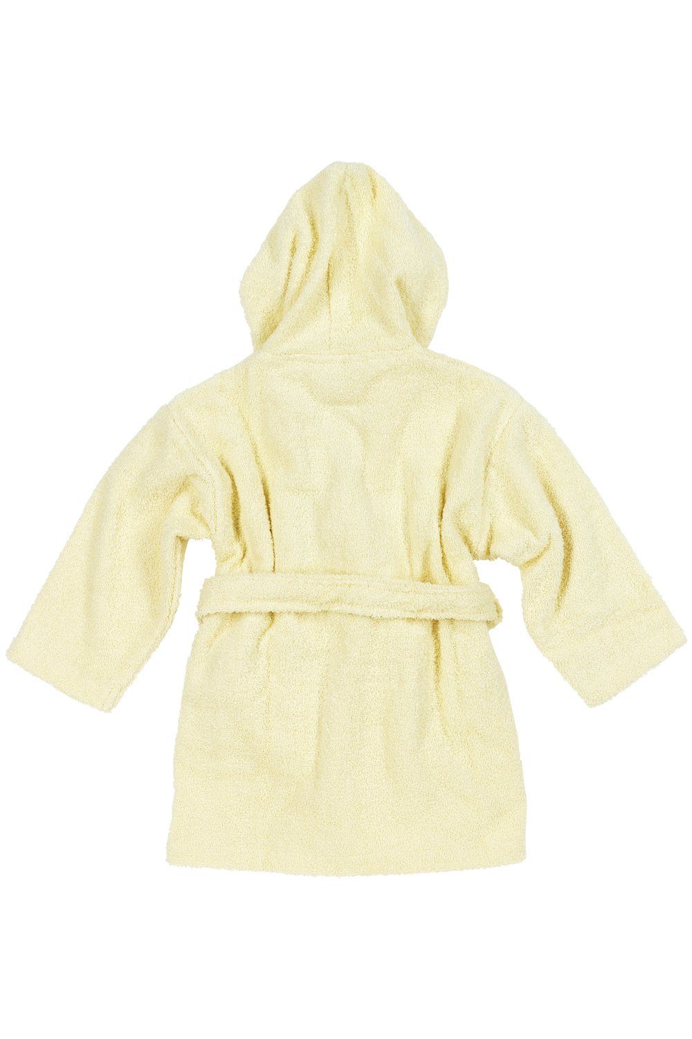 Meyco Baby Babybademantel Uni Soft Yellow, Baumwolle, Band, 86/92