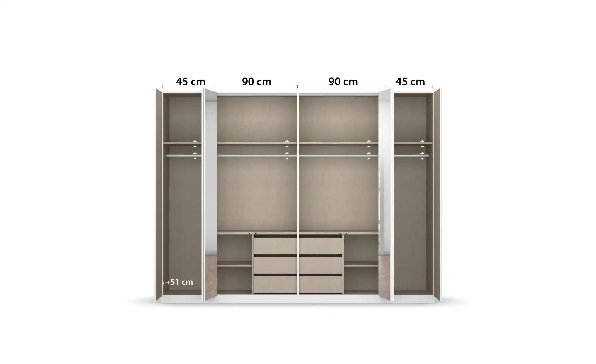 Falttürenschrank Wincanton