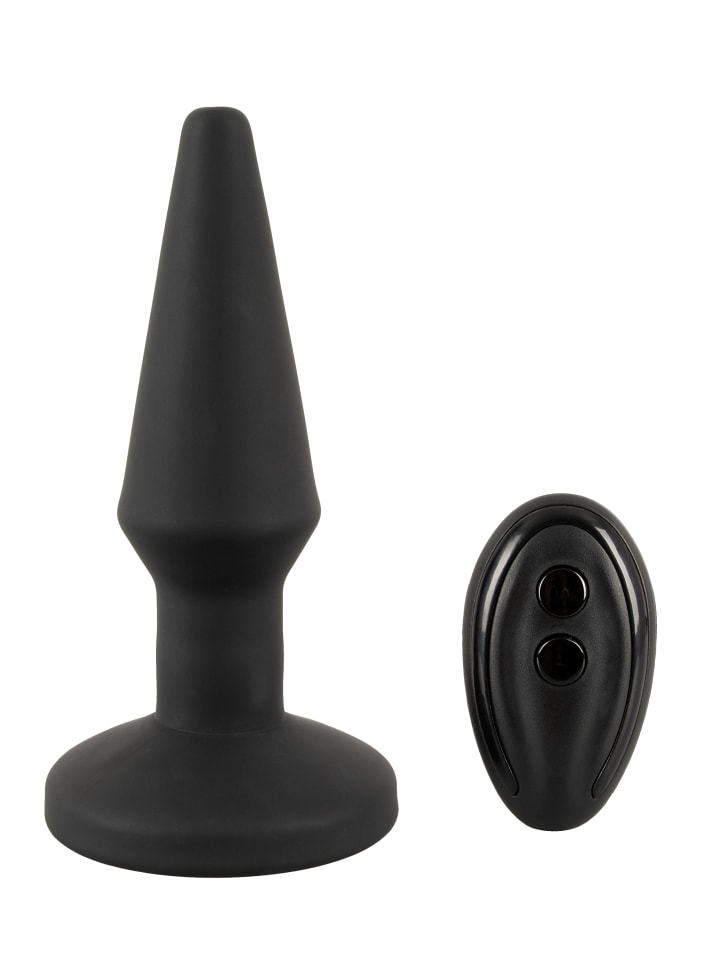 ANOS aufblasbarer Analplug RC Inflatable Plug with Vibration in schwarz günstig kaufen 14,5 cm