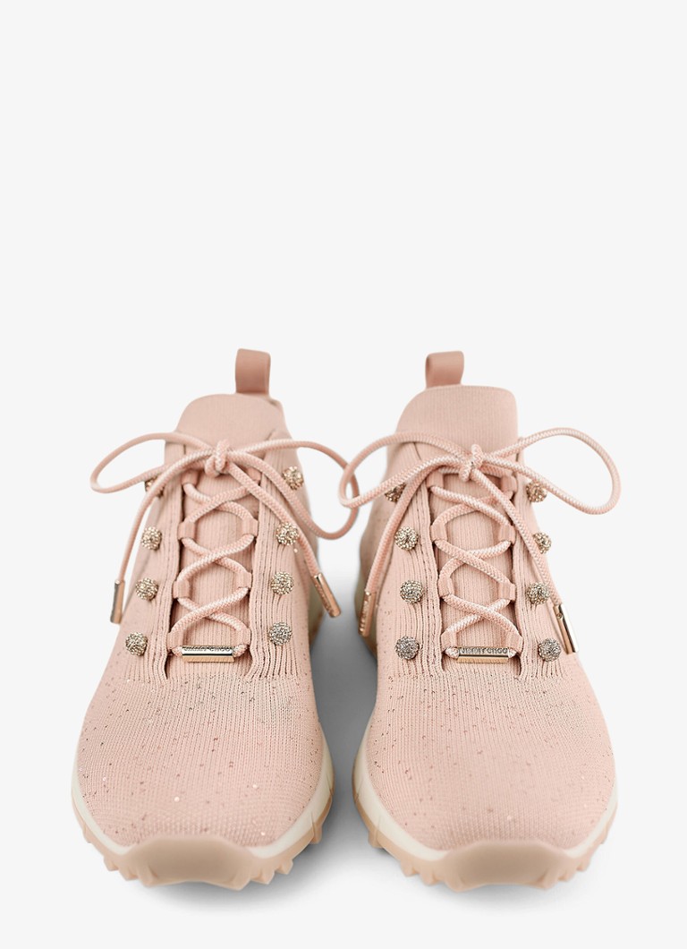 Jimmy Choo Veles sneaker with knitted upper and sequins