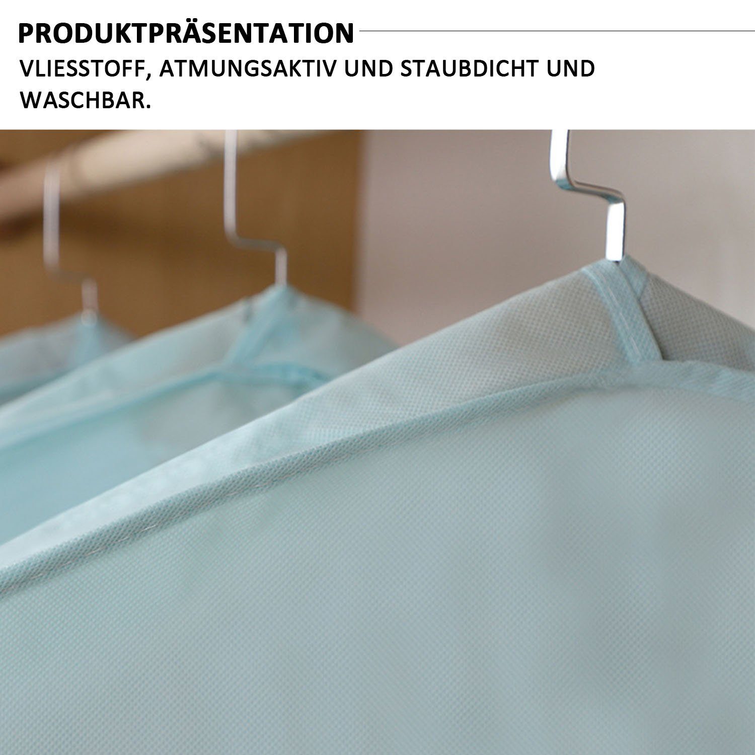 MAGICSHE Kleidersack 3D staubdichter Kleidersack mit transparentem Fenster (3 St)