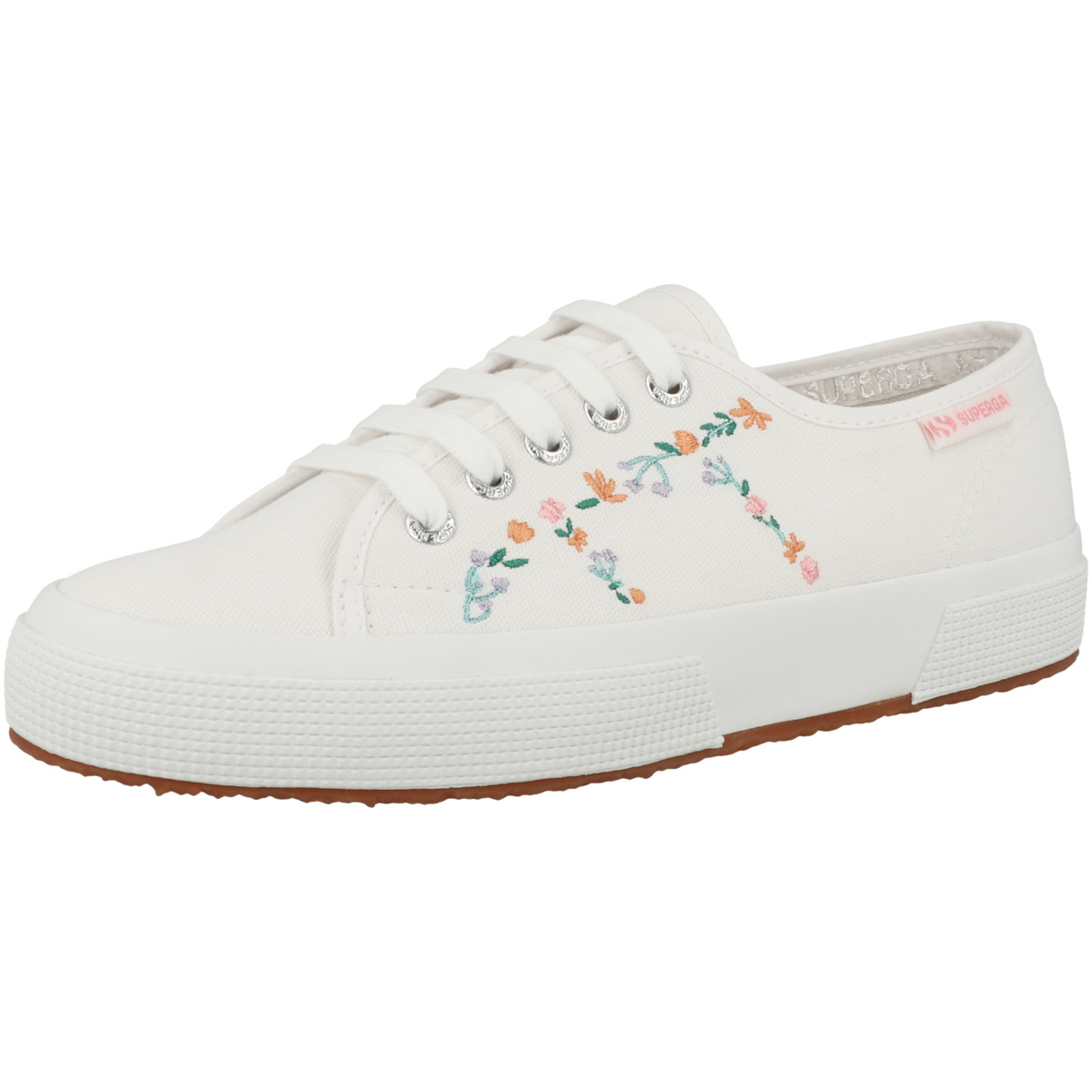 Superga 2750 Little Flower Embroidery Sneaker Low weiss