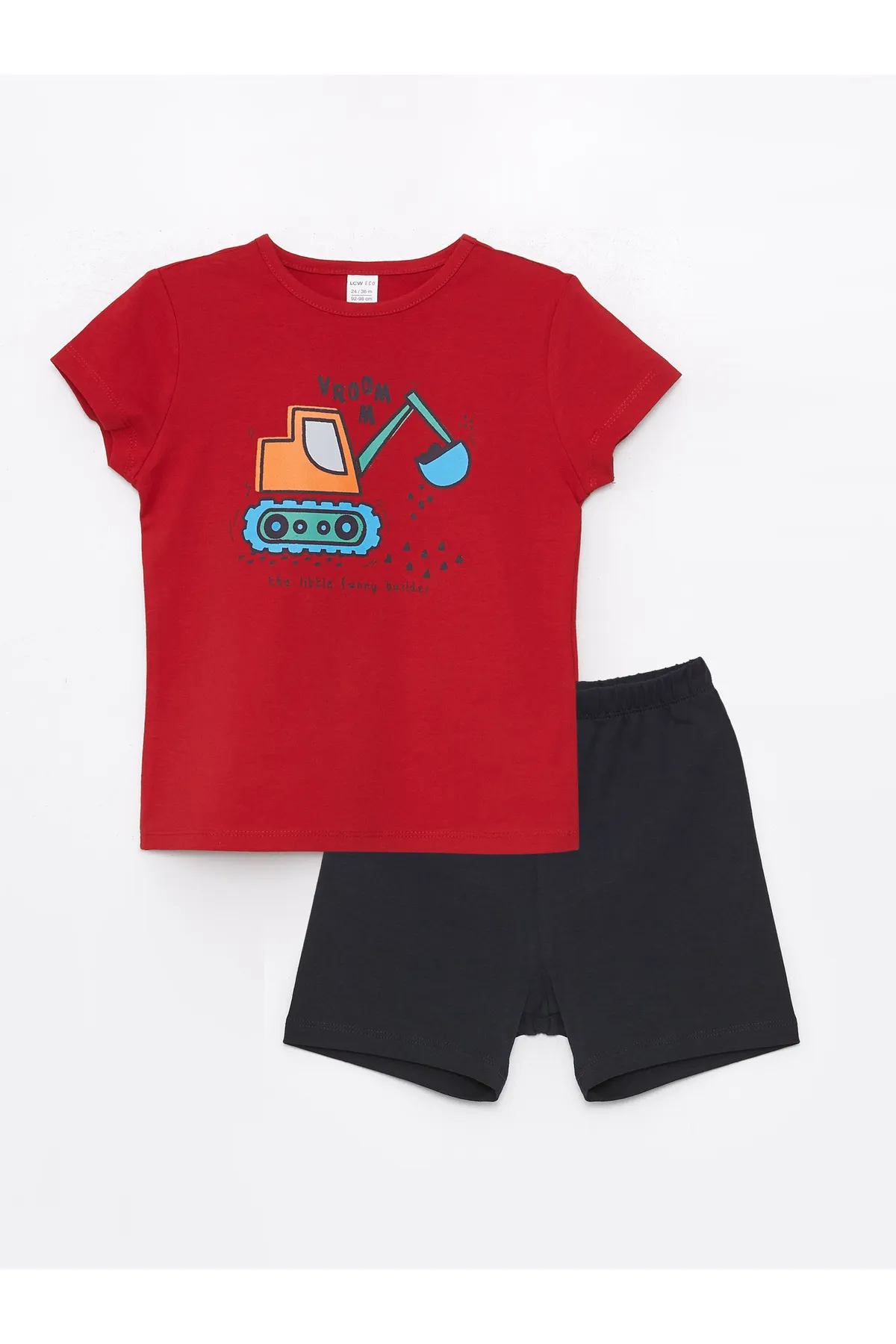 LC Waikiki  Kurzarm-Pyjama-Set für Jungen mit Rundhalsausschnitt und Shorts
