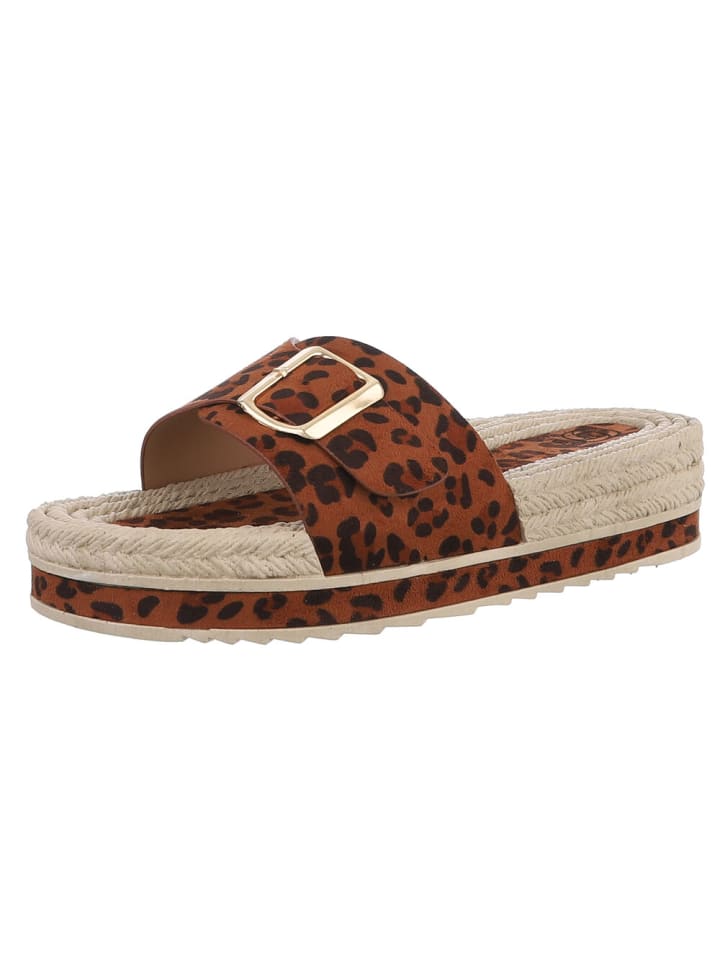 Ital-Design Sandale & Sandalette in Braun und Beige günstig kaufen