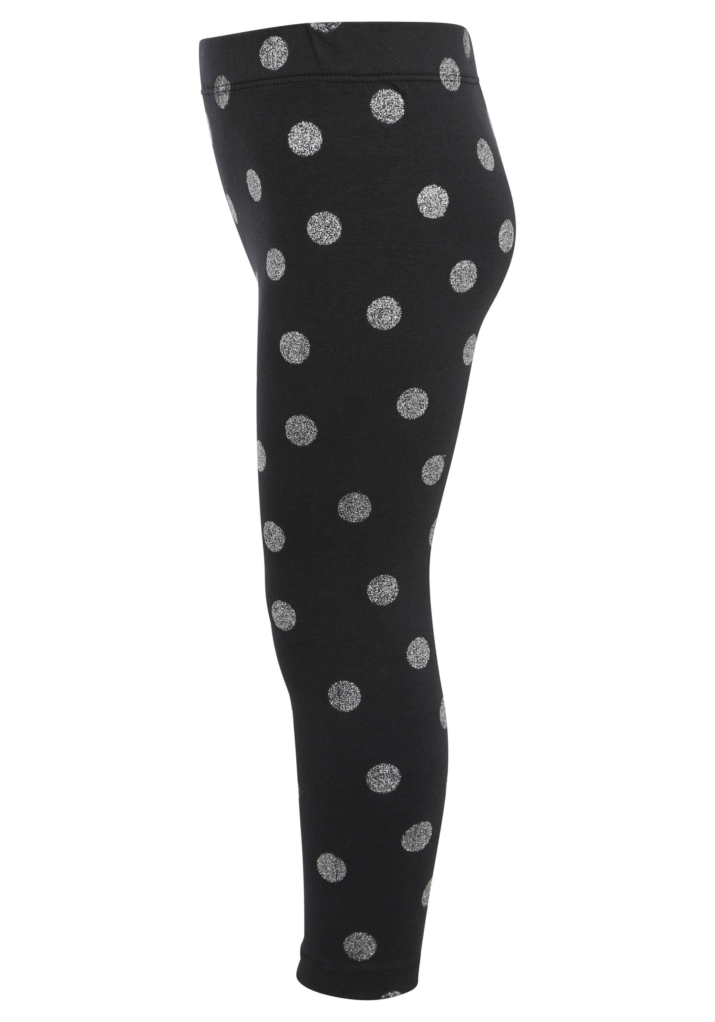KIDSWORLD Leggings (Packung, 2-tlg) mit Glitzerdruck