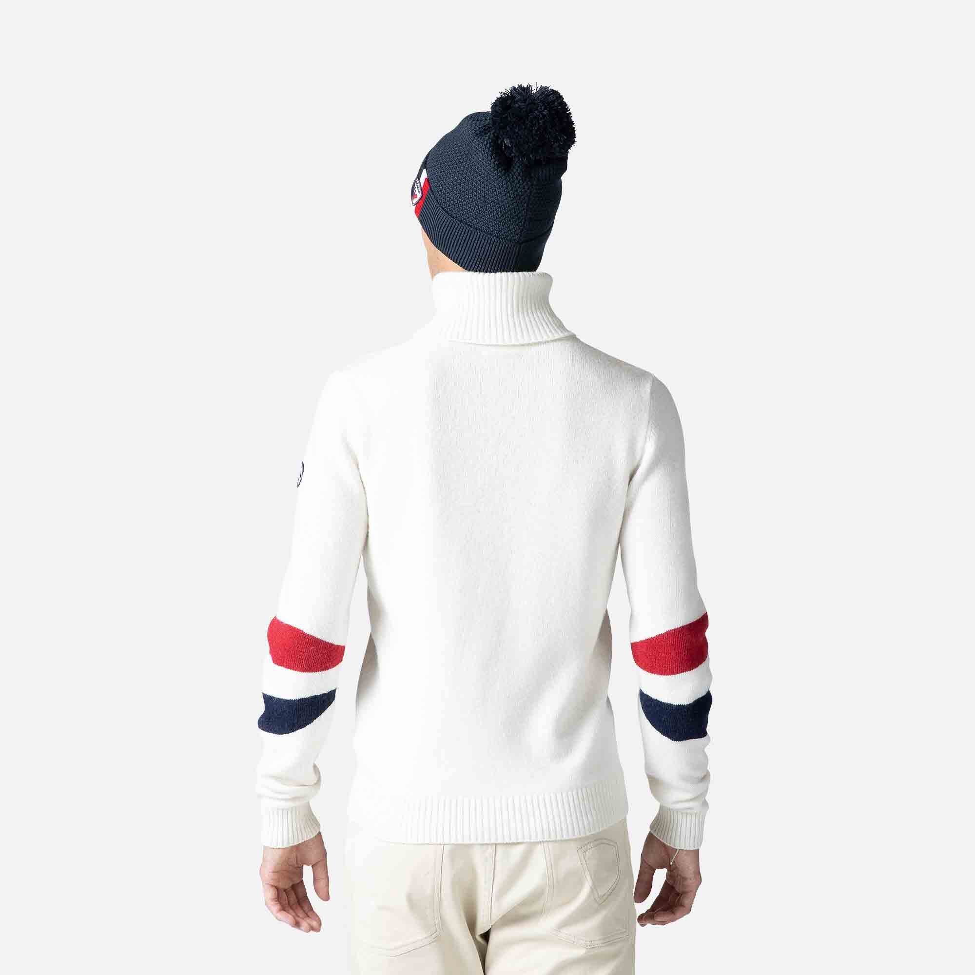 Pull en maille à col roulé Signature homme