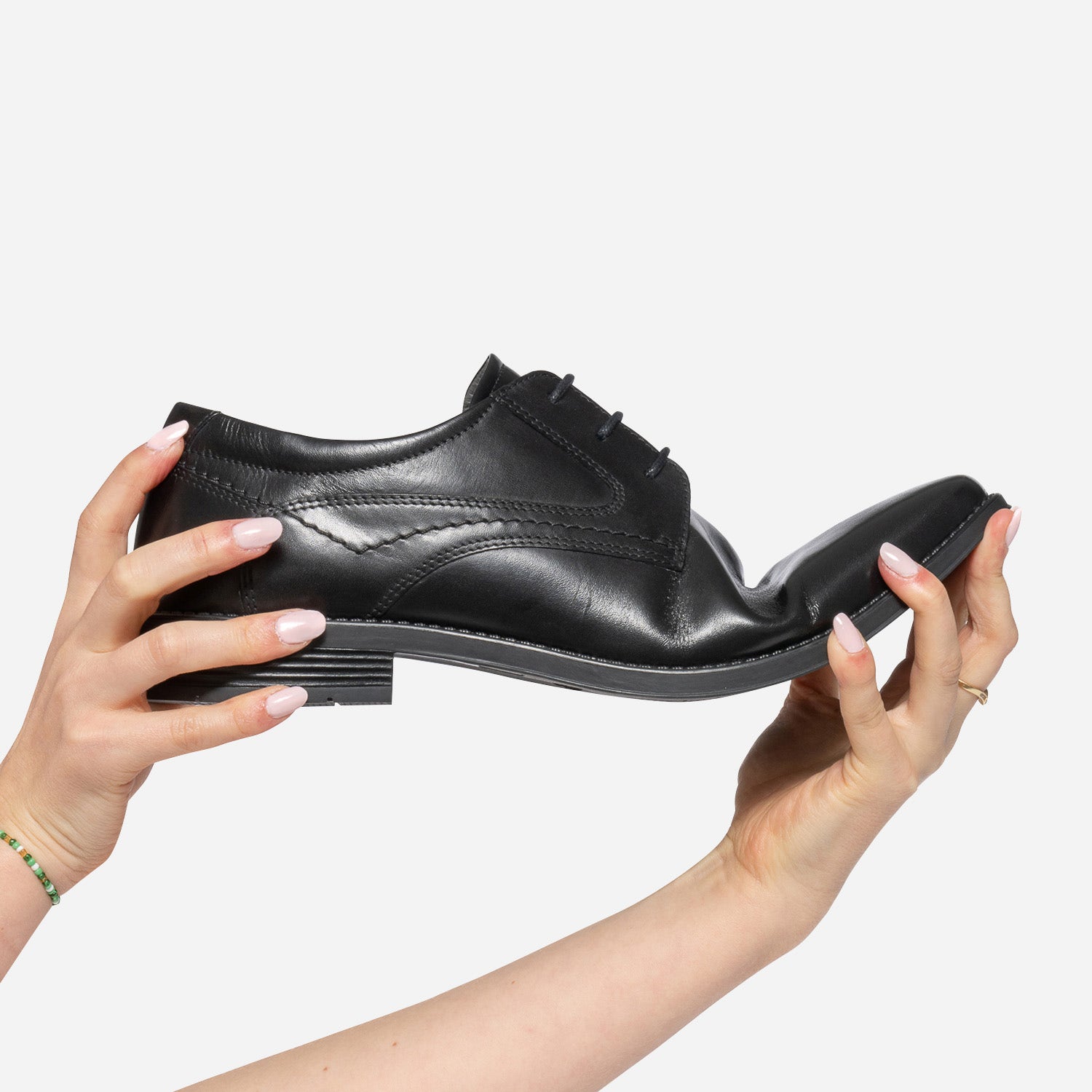 Derby noir en cuir